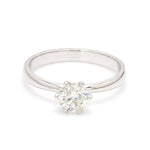 Load image into Gallery viewer, 0.70 cts. 6 Prong Tapered Platinum Solitaire Ring JL PT 17   Jewelove
