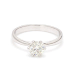 Load image into Gallery viewer, 0.70 cts. 6 Prong Tapered Platinum Solitaire Ring JL PT 17
