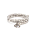 Load image into Gallery viewer, Unique Textured Japanese 2 Row Flexible Size Platinum Ring JL PT 1073
