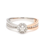 Load image into Gallery viewer, Platinum &amp; Rose Gold Couple Rings with Diamonds JL PT 998  Women-s-Band-only Jewelove
