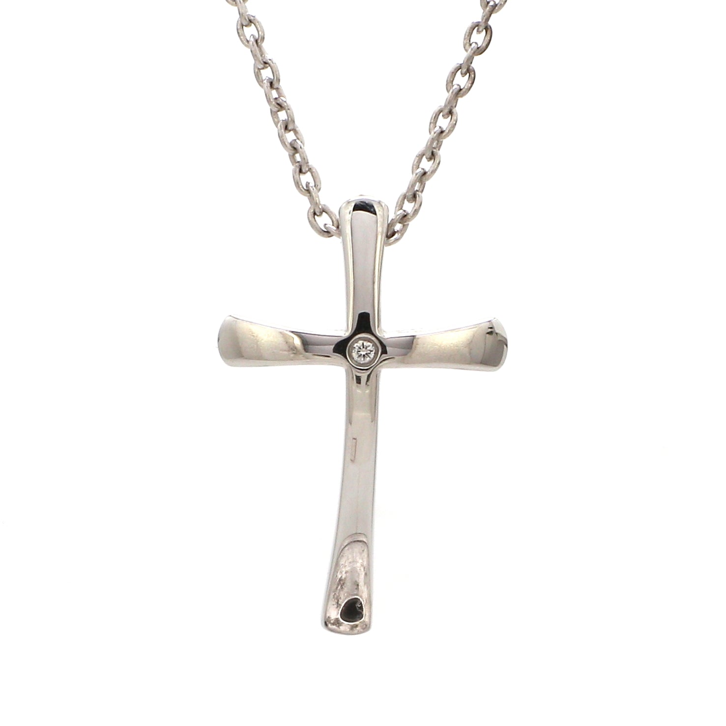 Platinum on sale crucifix necklace