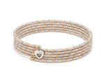 Load image into Gallery viewer, Unique 5-Row Japanese Platinum &amp; Rose Gold Bracelet for Women JL PTB 727
