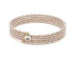 Load image into Gallery viewer, Unique 5-Row Japanese Platinum &amp; Rose Gold Bracelet for Women JL PTB 727   Jewelove.US
