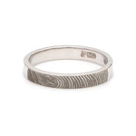 Load image into Gallery viewer, 3mm Customised Fingerprint Platinum Rings JL PT 270 - 3mm   Jewelove.US
