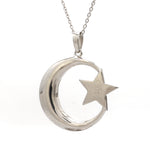 Load image into Gallery viewer, Customised Platinum Star Moon Pendant JL PT P 307   Jewelove.US
