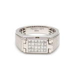 Load image into Gallery viewer, Designer 18K White Gold with Diamond Princess Cut Ring with a Openable Secret Message for Men JL PT 1009
