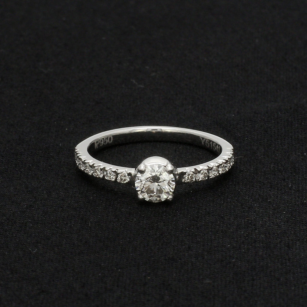 50-Pointer Astrological Skin Touch Platinum Diamond Solitaire Ring JL PT 1222-A   Jewelove.US