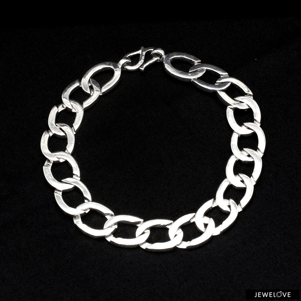 Plain Platinum Bracelet for Men JL PTB 1169   Jewelove.US