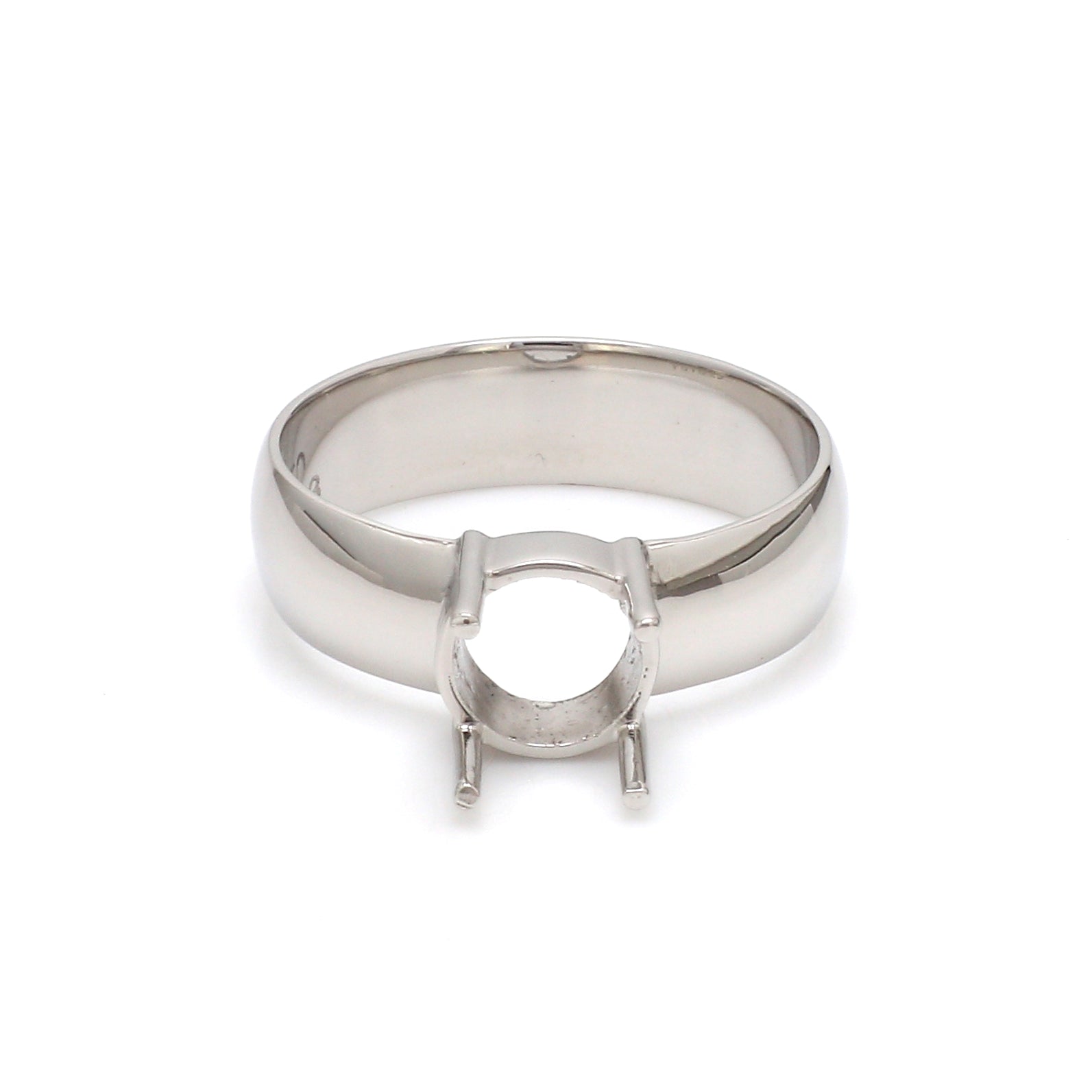 Platinum 4 Prong  Mounting Ring for Men JL PT 1220-M   Jewelove.US