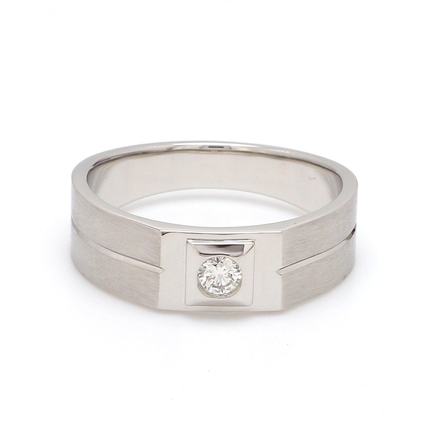 Diamond Platinum Ring for Men JL PT 1110   Jewelove.US
