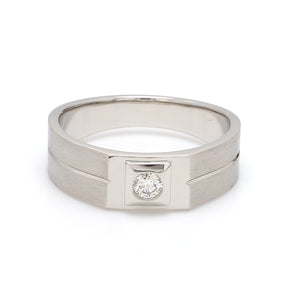 Diamond Platinum Ring for Men JL PT 1110   Jewelove.US