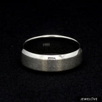 Load image into Gallery viewer, 7mm Beveled Edges Plain Platinum Ring for Men JL PT 616 - Solid   Jewelove.US
