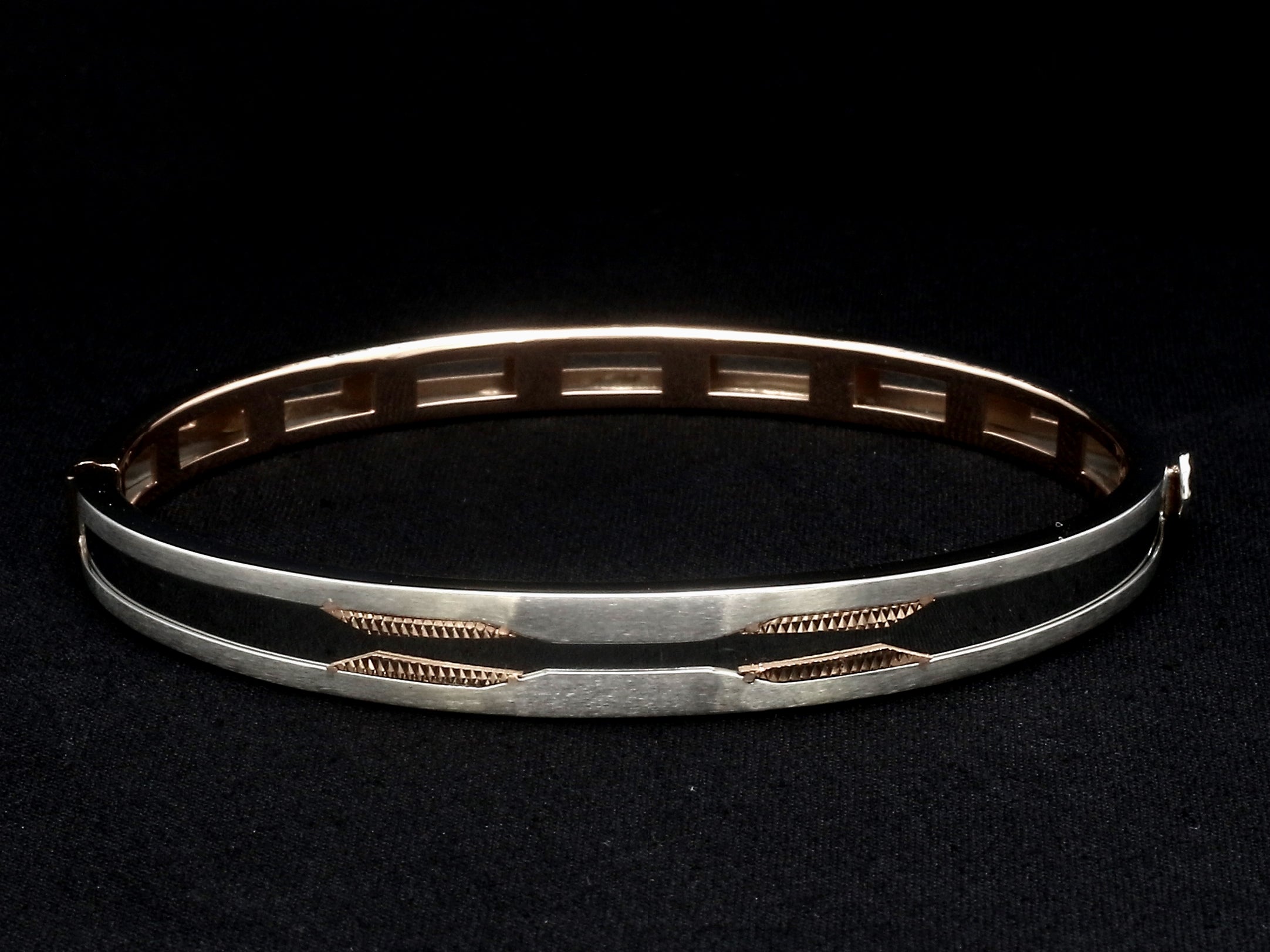 Platinum & Rose Gold Bracelet for Men JL PTB 1096