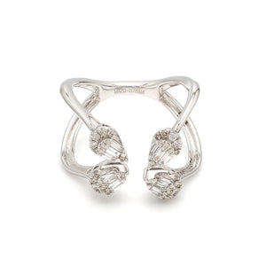 Designer Platinum Baguette Diamond Ring for Women JL PT 1007