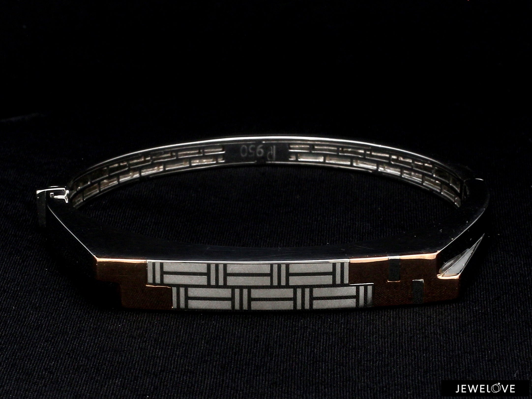 Designer Platinum & Rose Gold Bracelet for Men JL PTB 1084   Jewelove.US