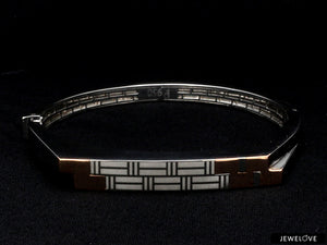 Designer Platinum & Rose Gold Bracelet for Men JL PTB 1084   Jewelove.US