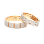 Load image into Gallery viewer, Platinum &amp; Rose Gold Couple Rings with Diamond JL PT 1112
