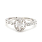 Load image into Gallery viewer, Oval Solitaire-Look Platinum Diamond Ring for Women JL PT 1004   Jewelove
