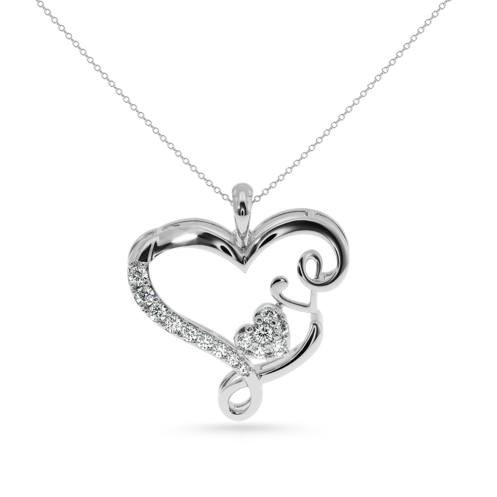 Designer Platinum Heart Diamond Pendant for Women JL PT P LC946  VVS-GH Jewelove.US