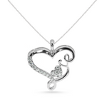 Load image into Gallery viewer, Designer Platinum Heart Diamond Pendant for Women JL PT P LC946  VVS-GH Jewelove.US
